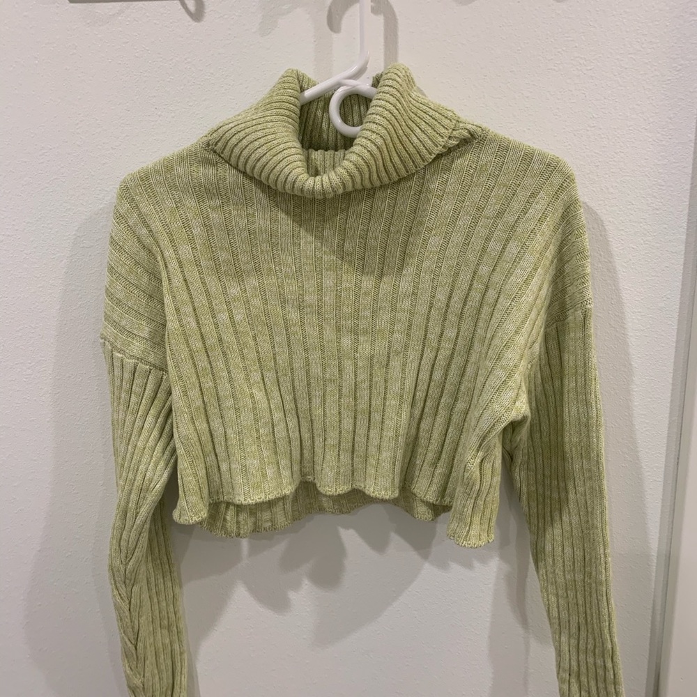 cropped turtleneck sweater